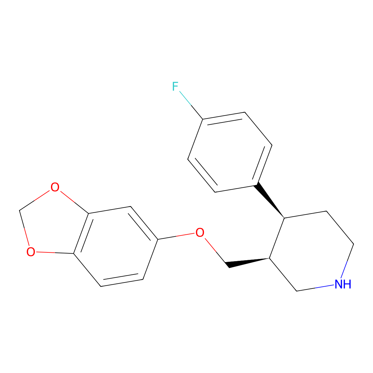 Paroxetine, cis-(-)- molecular structure, CAS 1396174-70-1