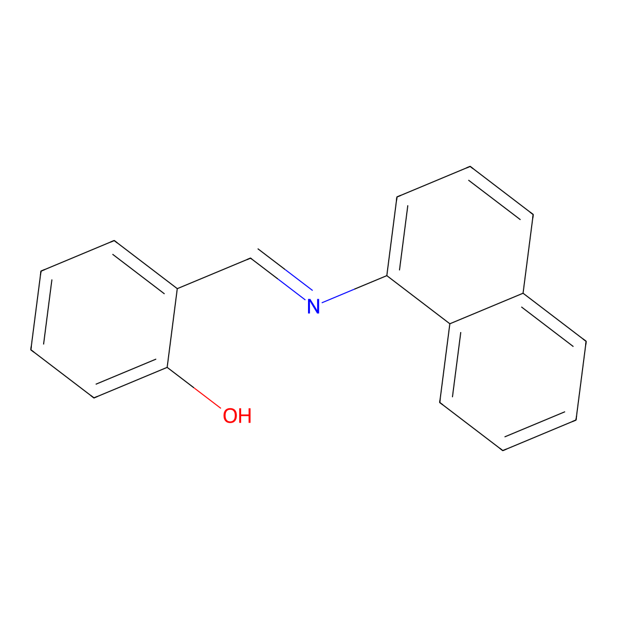 2-(Naphthalen-1-yliminomethyl)-phenol molecular structure, CAS 13962-95-3