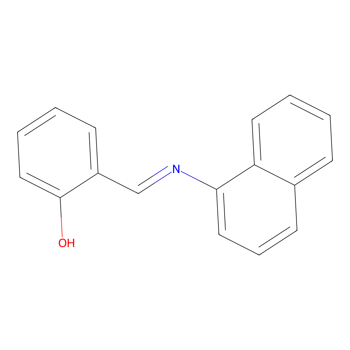 2-(Naphthalen-1-yliminomethyl)-phenol molecular structure, CAS 13962-95-3