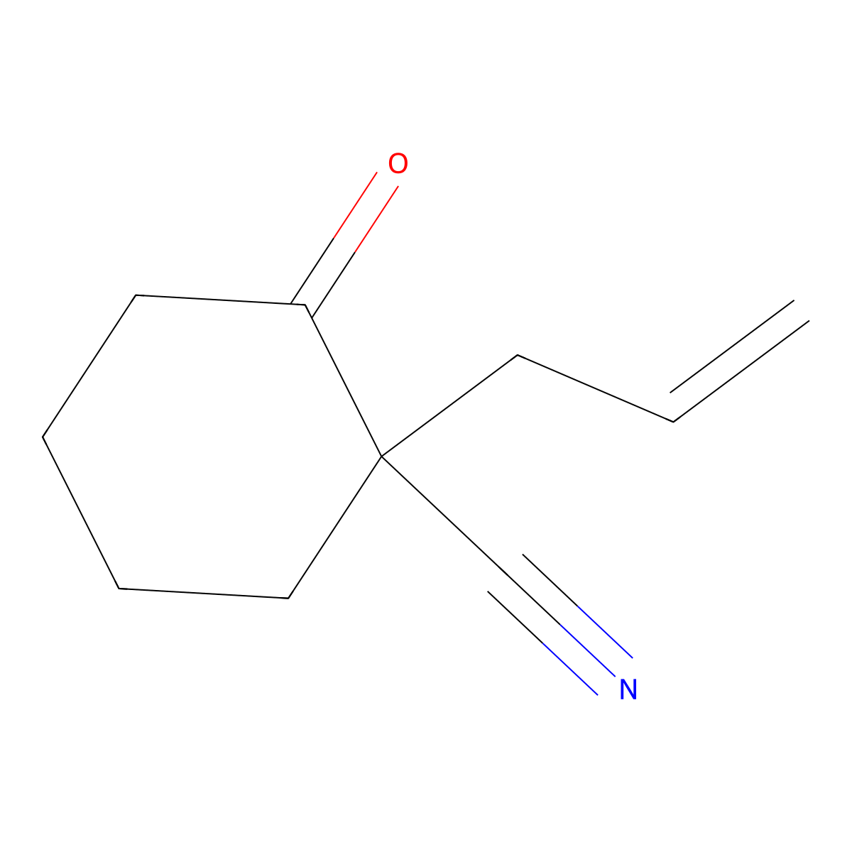 1-Allyl-2-oxocyclohexanecarbonitrile molecular structure, CAS 139624-40-1