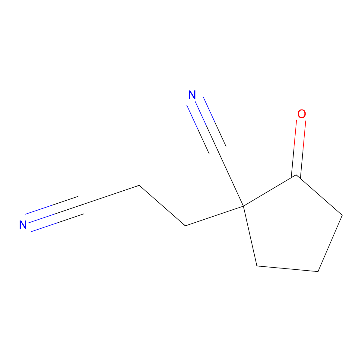 1-(2-Cyanoethyl)-2-oxocyclopentanecarbonitrile molecular structure, CAS 139624-41-2