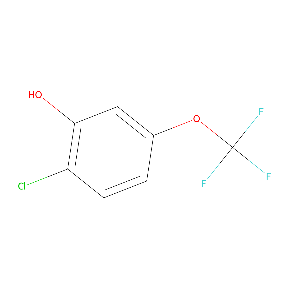 2-Chloro-5-(trifluoromethoxy)phenol molecular structure, CAS 139625-85-7