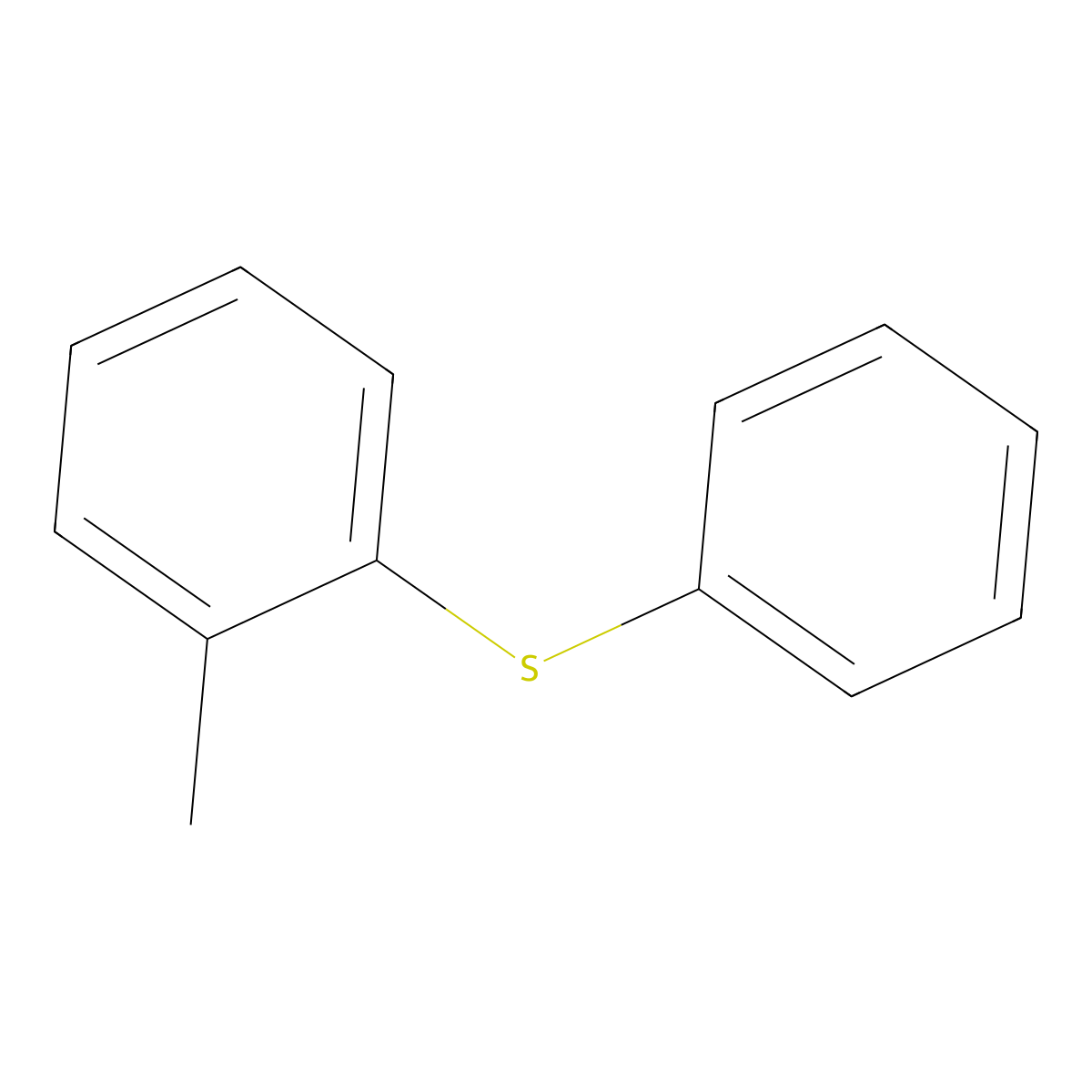 Benzene, 1-methyl-2-(phenylthio)- molecular structure, CAS 13963-35-4
