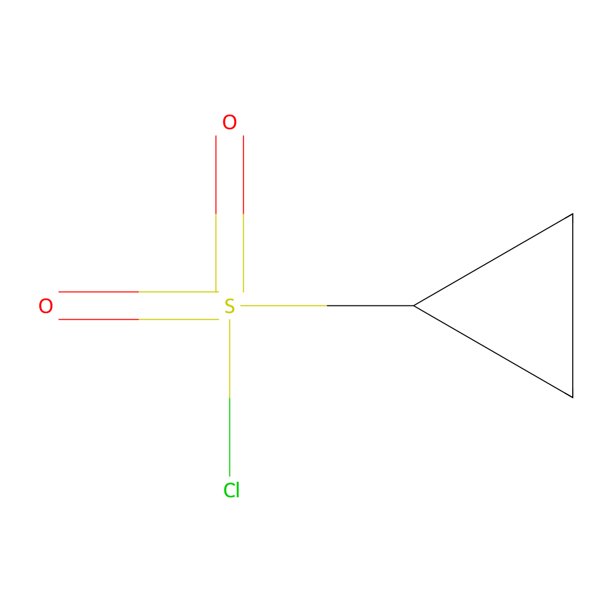 Cyclopropanesulfonyl chloride molecular structure, CAS 139631-62-2