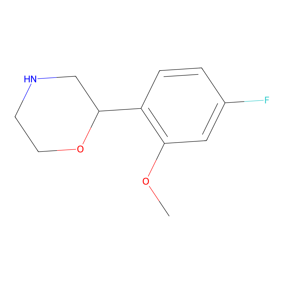 2-(4-Fluoro-2-methoxyphenyl)morpholine molecular structure, CAS 1396318-81-2