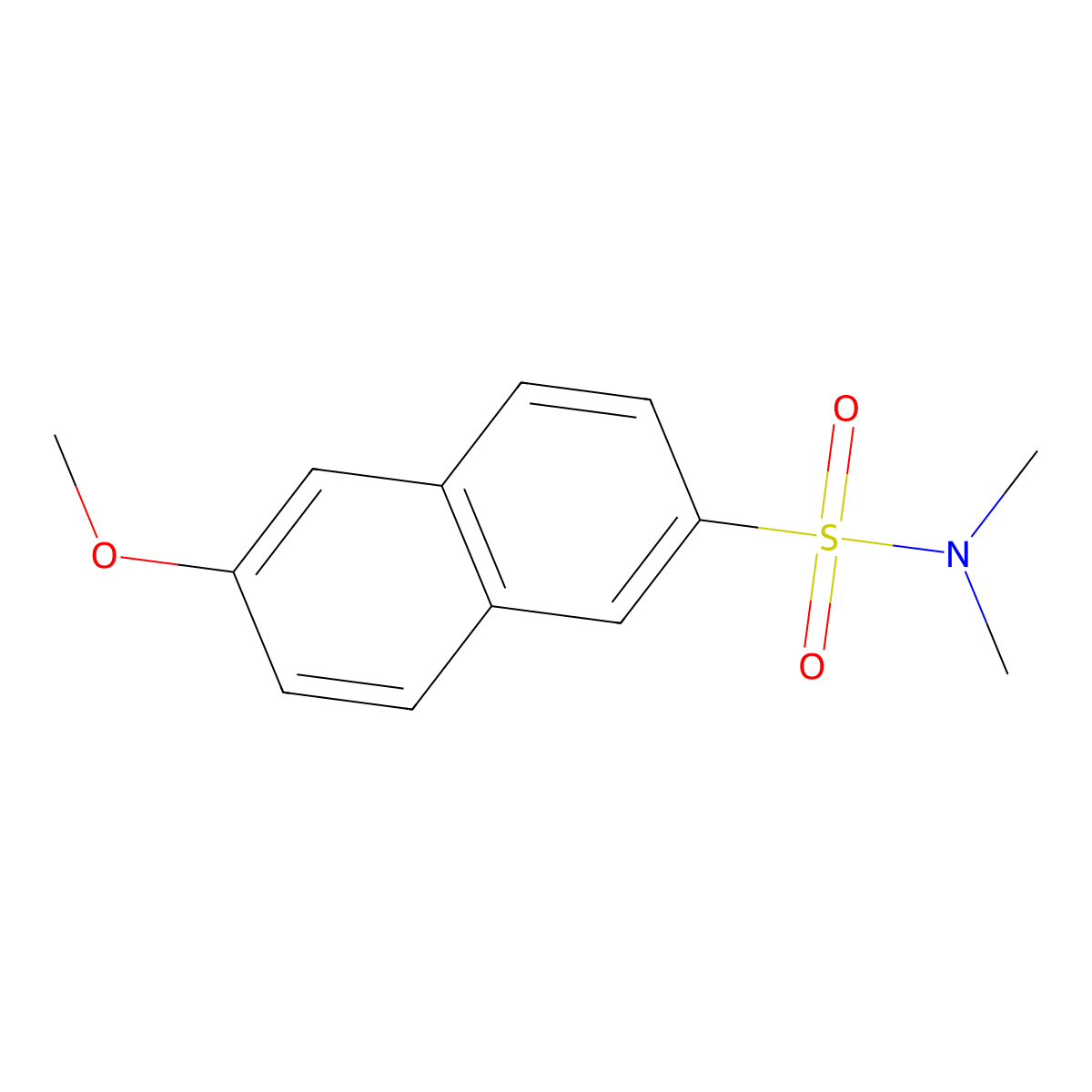 6-Methoxy-N,N-dimethylnaphthalene-2-sulfonamide molecular structure, CAS 139633-58-2