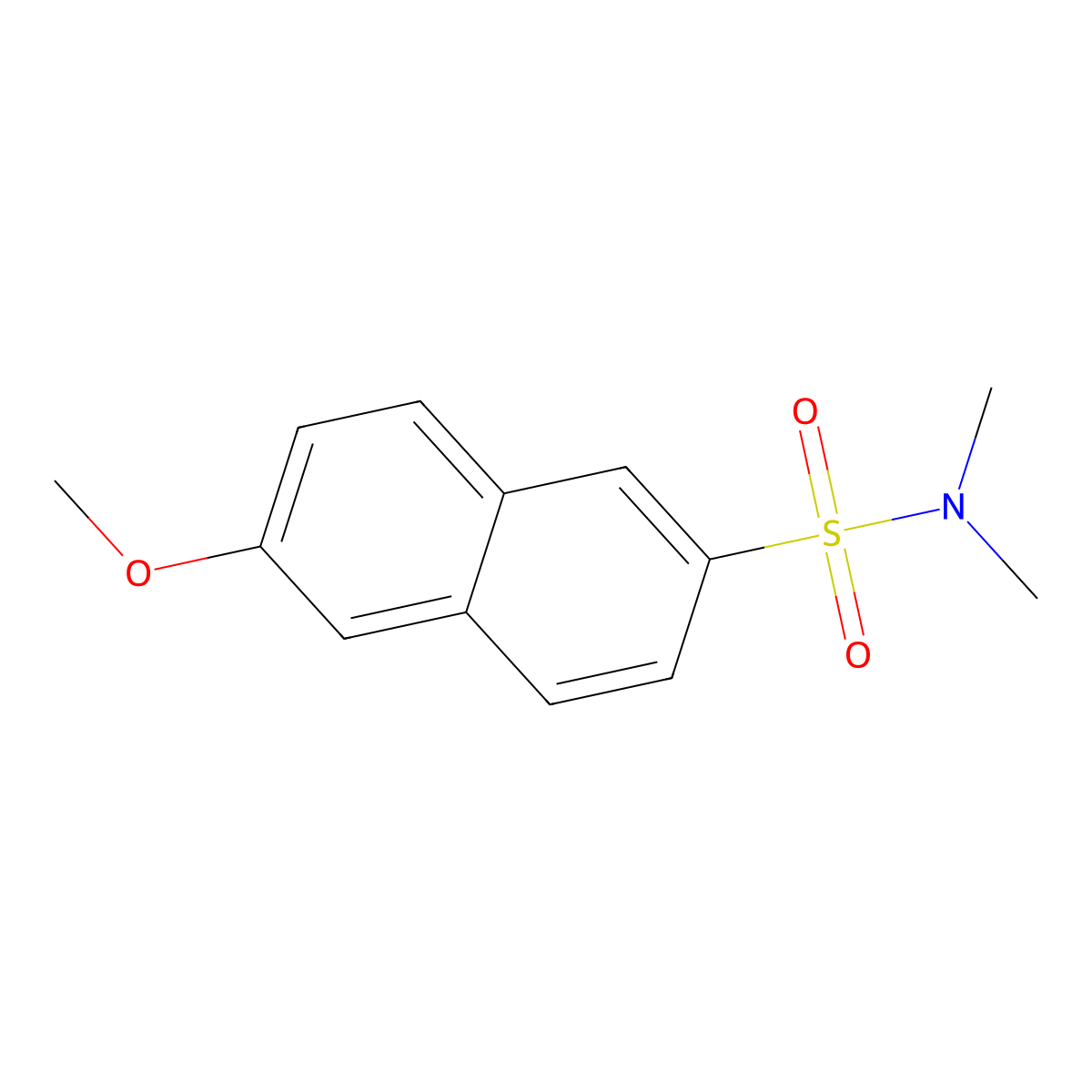 6-Methoxy-N,N-dimethylnaphthalene-2-sulfonamide molecular structure, CAS 139633-58-2