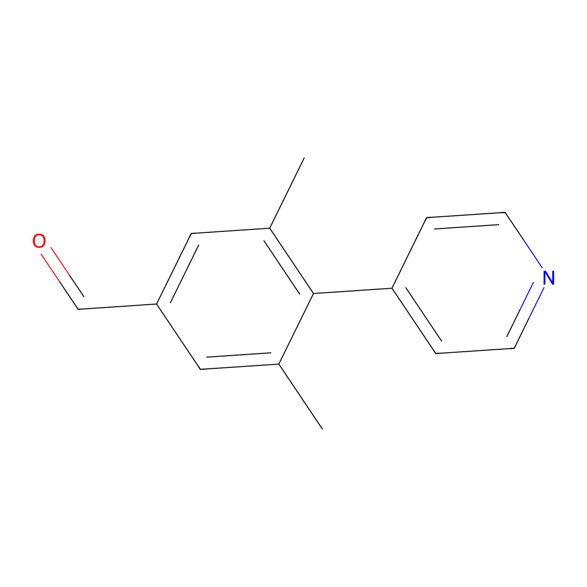 3,5-Dimethyl-4-(pyridin-4-yl)benzaldehyde molecular structure, CAS 1396365-51-7