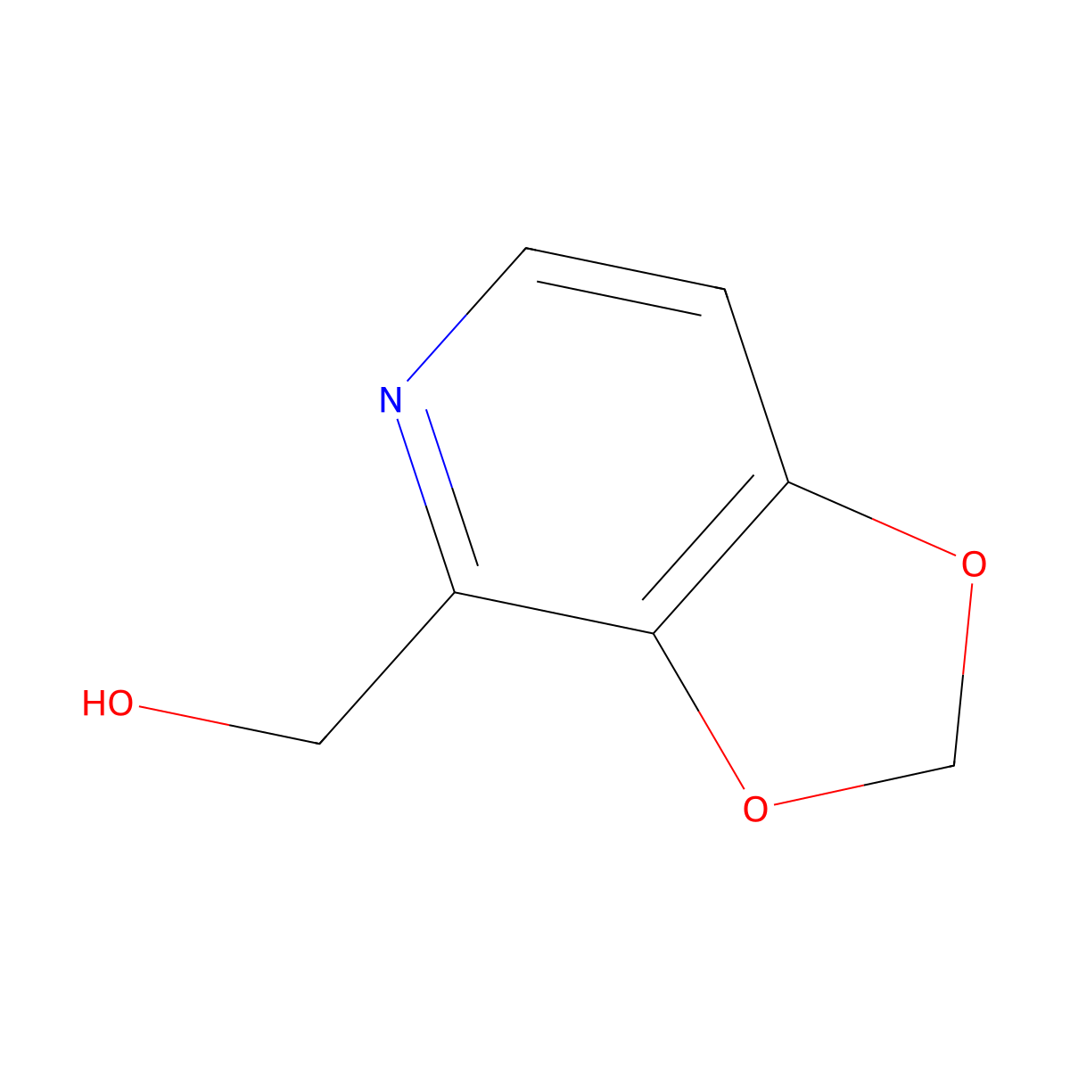 1,3-Dioxolo[4,5-C]pyridine-4-methanol molecular structure, CAS 139645-23-1