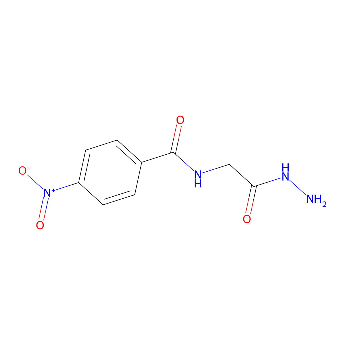 N-hydrazinocarbonylmethyl-4-nitrobenzamide molecular structure, CAS 139645-87-7