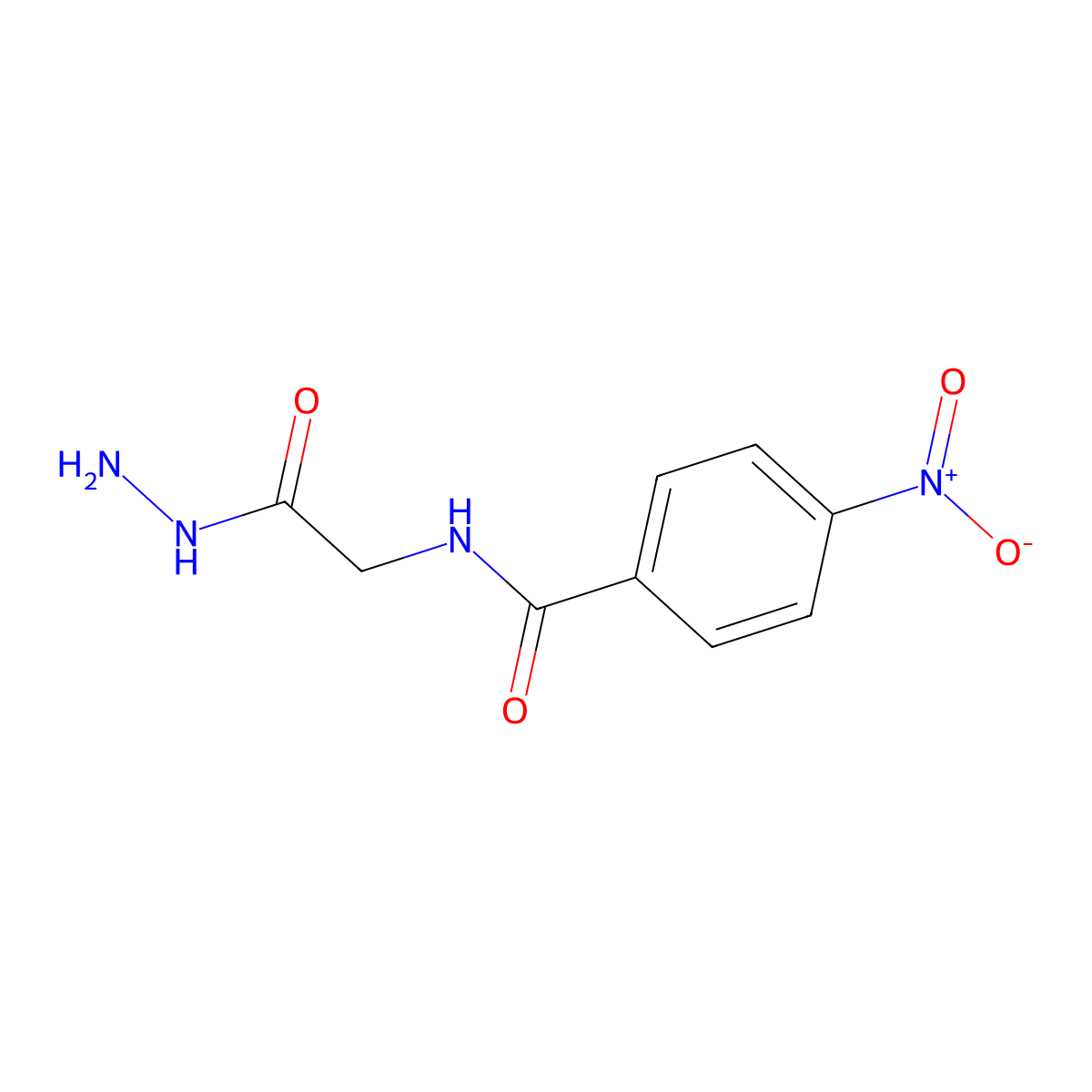N-hydrazinocarbonylmethyl-4-nitrobenzamide molecular structure, CAS 139645-87-7