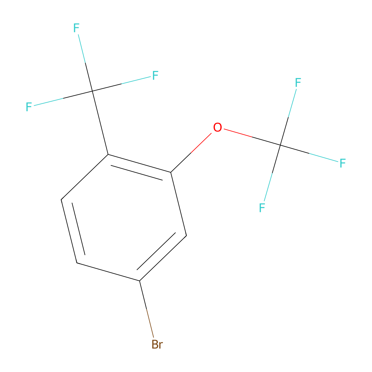 4-Bromo-2-(trifluoromethoxy)benzotrifluoride molecular structure, CAS 1396503-79-9