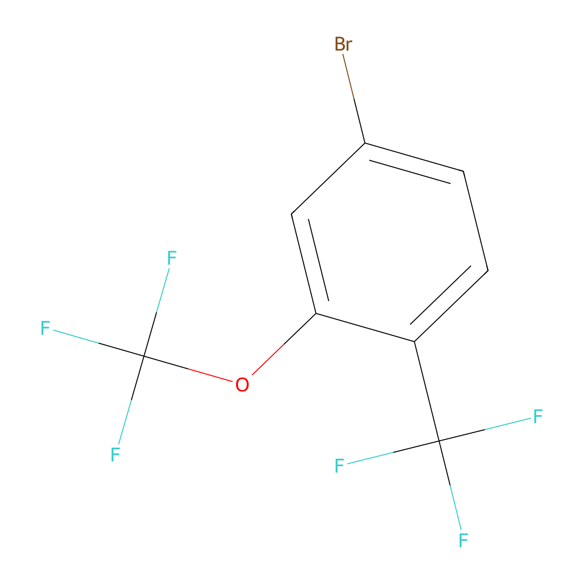 4-Bromo-2-(trifluoromethoxy)benzotrifluoride molecular structure, CAS 1396503-79-9