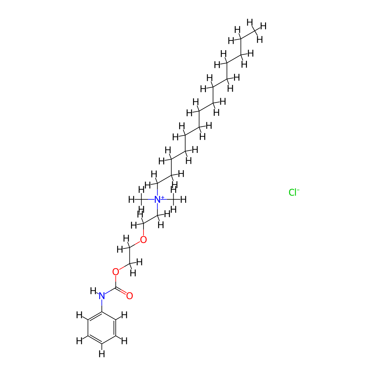 N-(2-(2-((Anilinocarbonyl)oxy)ethoxy)ET)-N,N-DI-ME-1-tetradecanaminium chloride molecular structure, CAS 139654-32-3