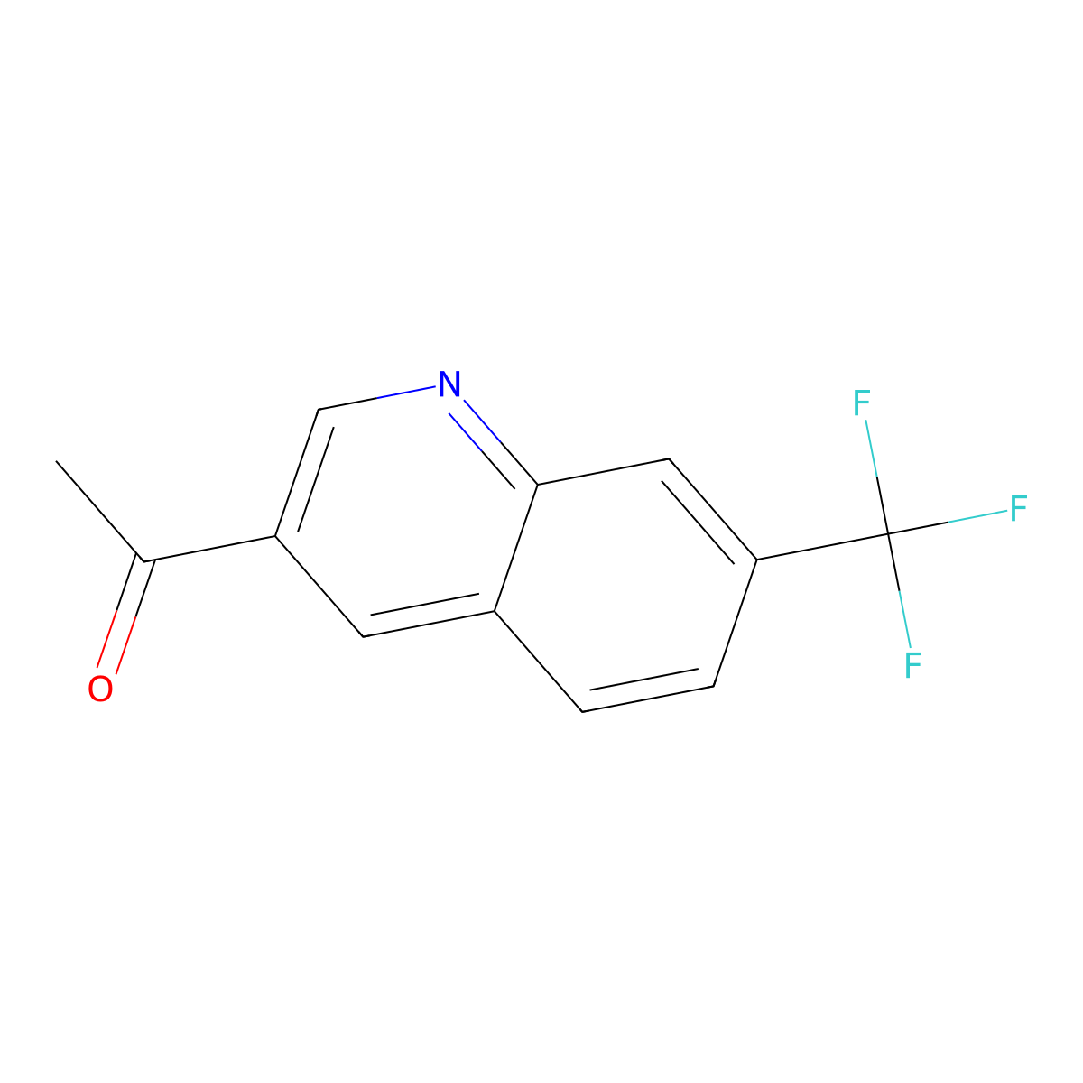 1-(7-(Trifluoromethyl)quinolin-3-yl)ethanone molecular structure, CAS 1396546-96-5