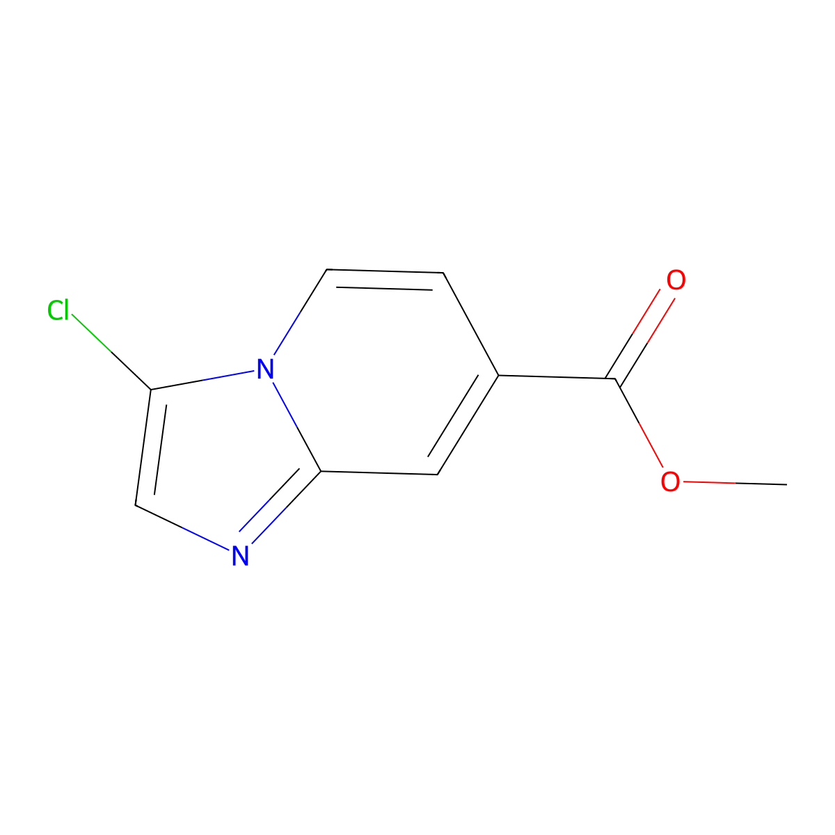 Methyl 3-chloroimidazo[1,2-a]pyridine-7-carboxylate molecular structure, CAS 1396554-42-9