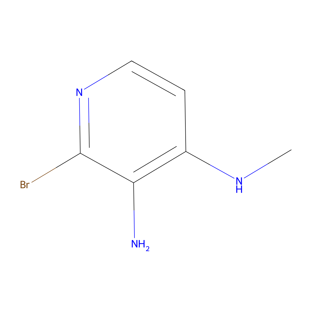 2-Bromo-N4-methylpyridine-3,4-diamine molecular structure, CAS 1396554-44-1