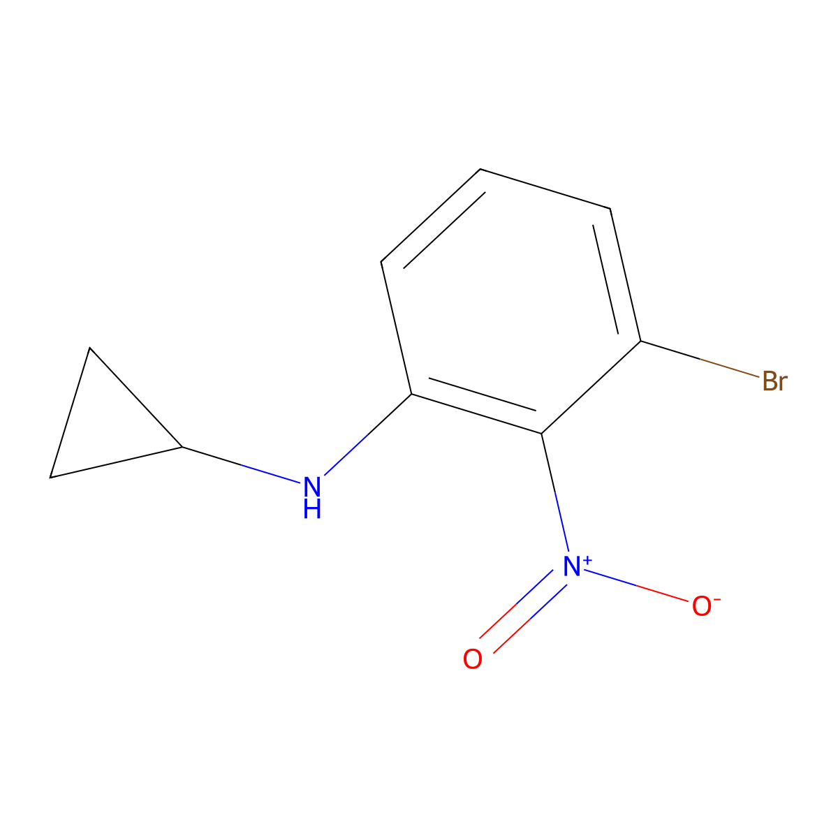 3-Bromo-N-cyclopropyl-2-nitroaniline molecular structure, CAS 1396554-46-3