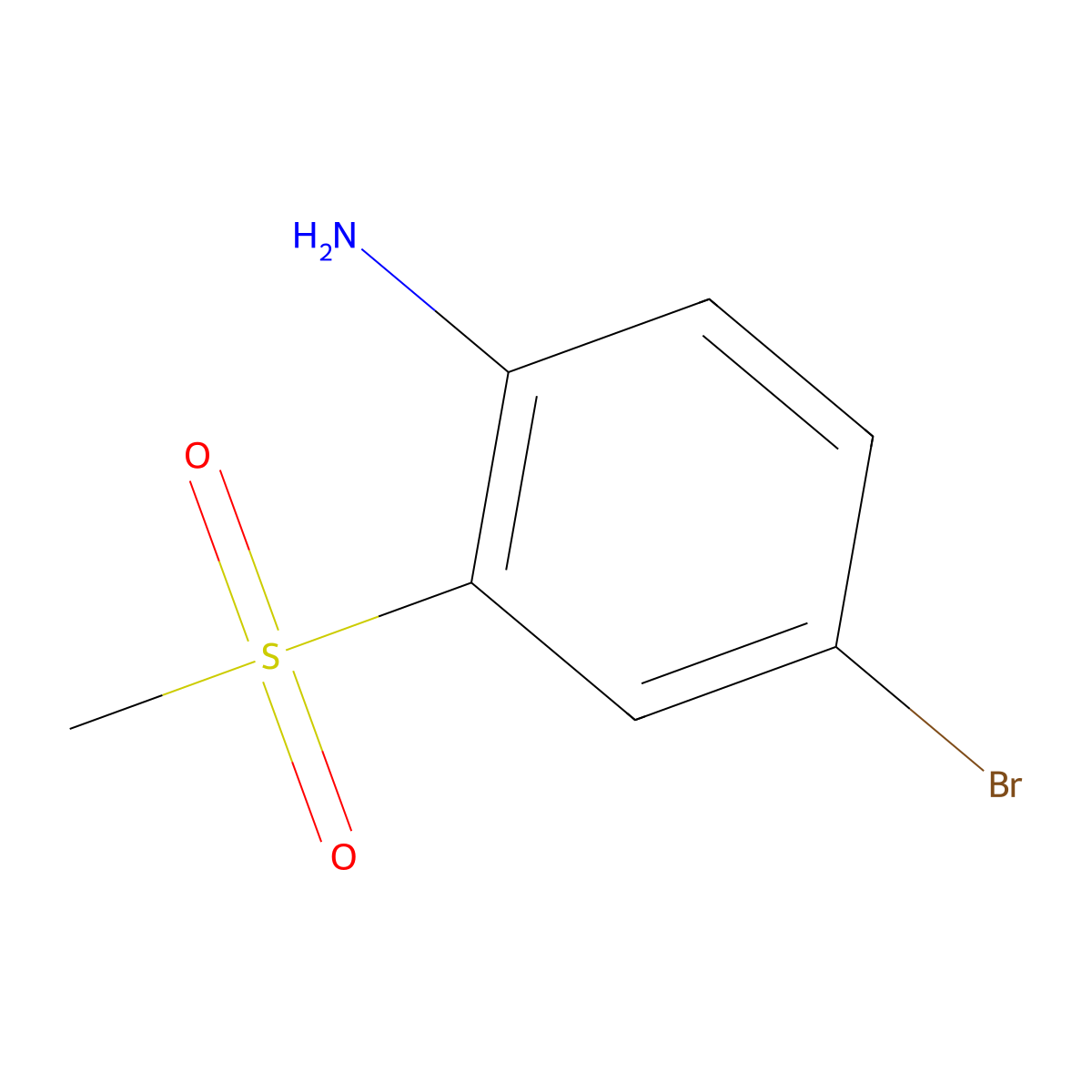 4-Bromo-2-methanesulfonylaniline molecular structure, CAS 1396554-49-6