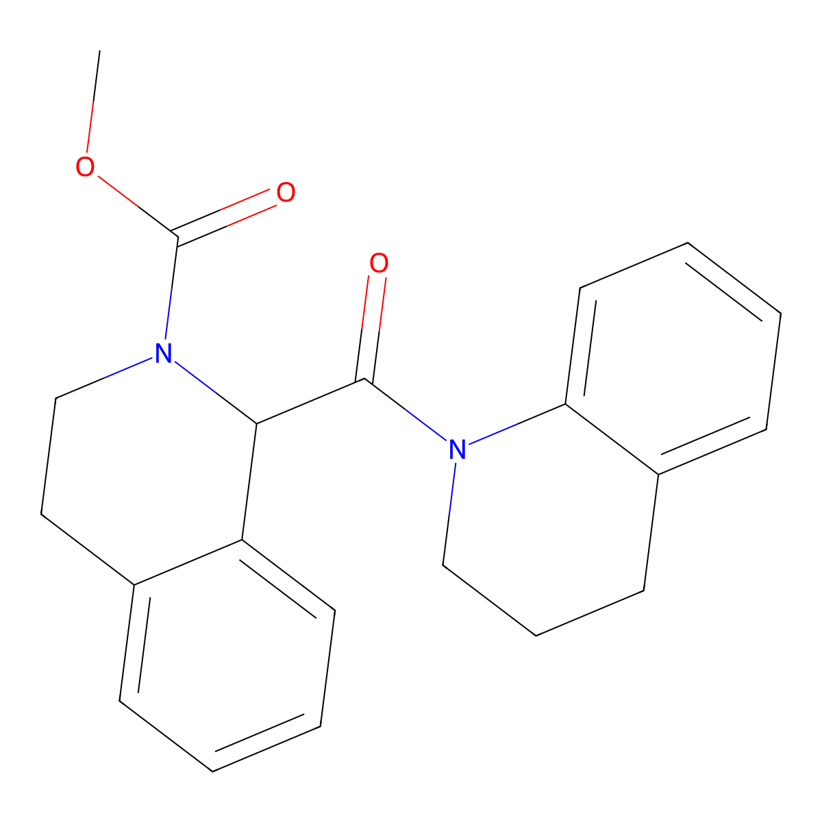 methyl 1-(1,2,3,4-tetrahydroquinoline-1-carbonyl)-3,4-dihydroisoquinoline-2(1H)-carboxylate molecular structure, CAS 1396555-61-5