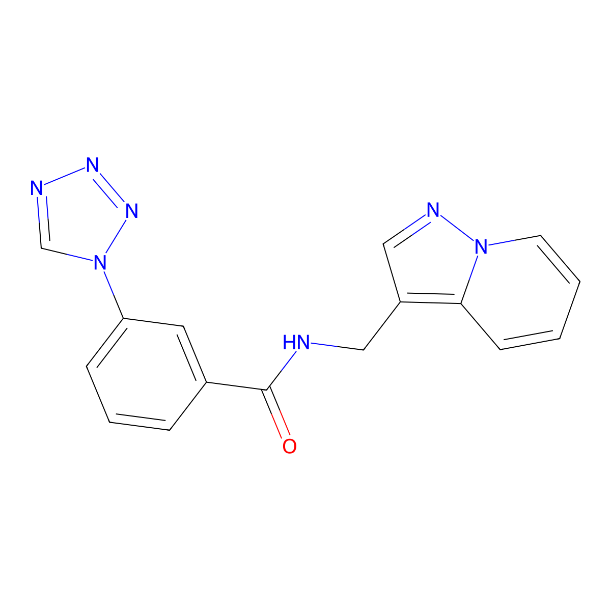 N-(pyrazolo[1,5-a]pyridin-3-ylmethyl)-3-(1H-tetrazol-1-yl)benzamide molecular structure, CAS 1396557-20-2