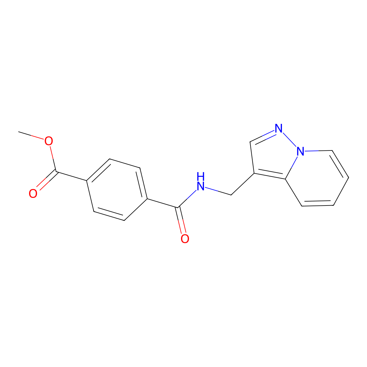 Methyl 4-((pyrazolo[1,5-a]pyridin-3-ylmethyl)carbamoyl)benzoate molecular structure, CAS 1396557-62-2