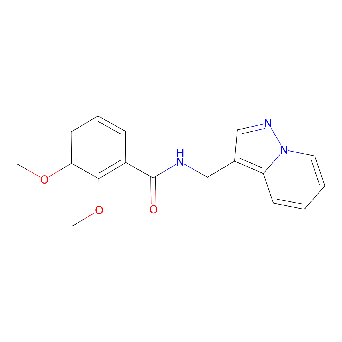 2,3-dimethoxy-N-(pyrazolo[1,5-a]pyridin-3-ylmethyl)benzamide molecular structure, CAS 1396557-74-6