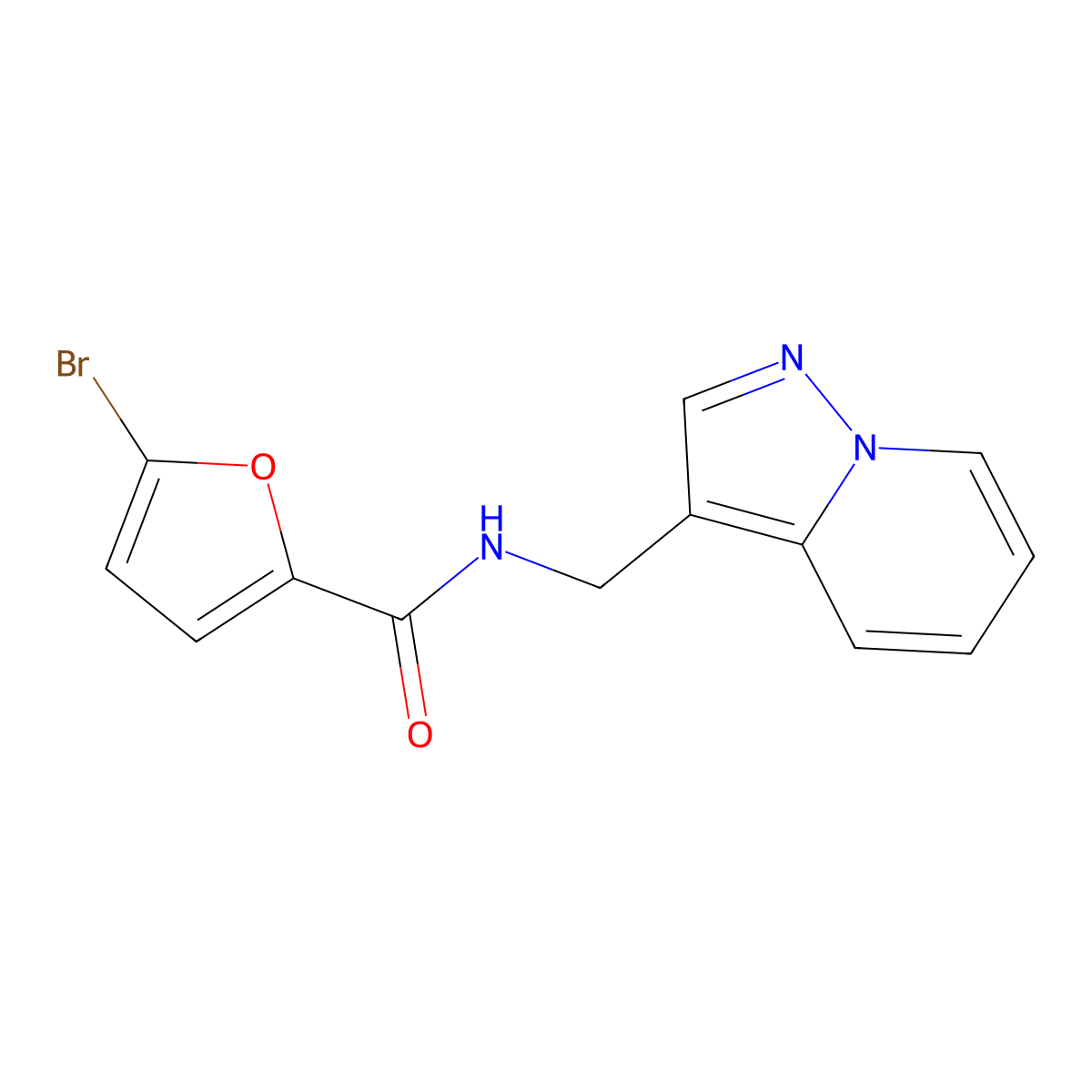 5-bromo-N-(pyrazolo[1,5-a]pyridin-3-ylmethyl)furan-2-carboxamide molecular structure, CAS 1396558-37-4