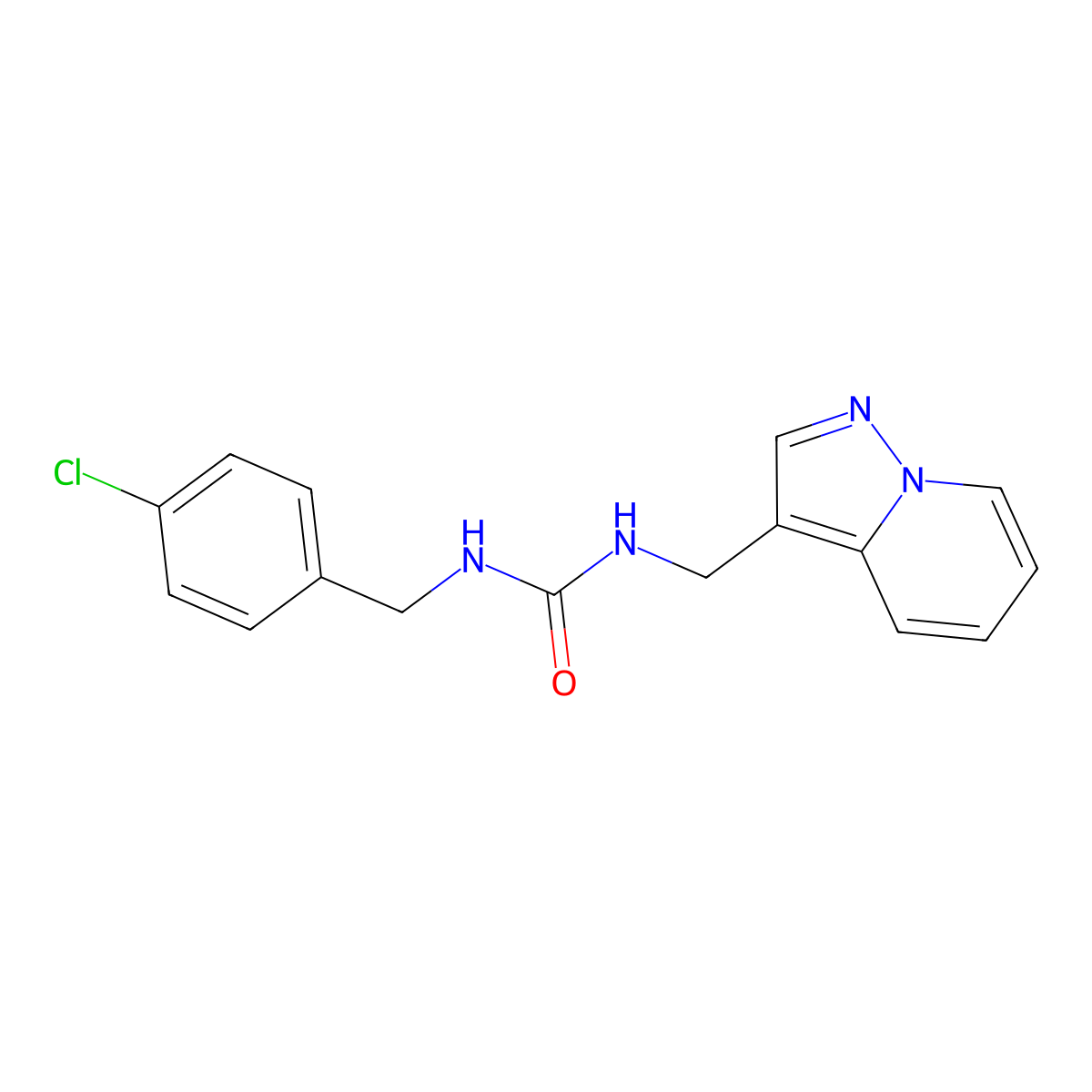 1-(4-Chlorobenzyl)-3-(pyrazolo[1,5-a]pyridin-3-ylmethyl)urea molecular structure, CAS 1396558-97-6