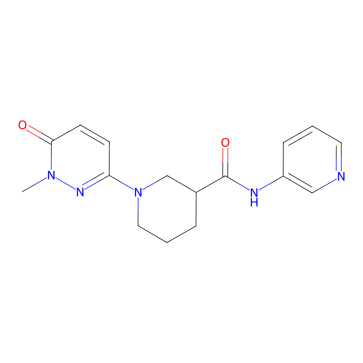 1-(1-methyl-6-oxo-1,6-dihydropyridazin-3-yl)-N-(pyridin-3-yl)piperidine-3-carboxamide molecular structure, CAS 1396561-53-7