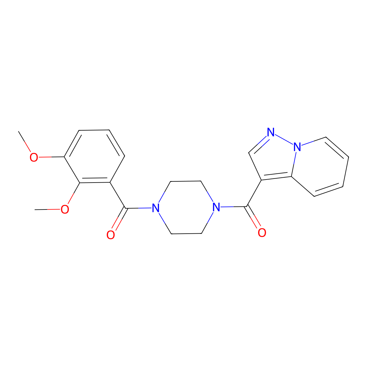 (4-(2,3-Dimethoxybenzoyl)piperazin-1-yl)(pyrazolo[1,5-a]pyridin-3-yl)methanone molecular structure, CAS 1396564-31-0
