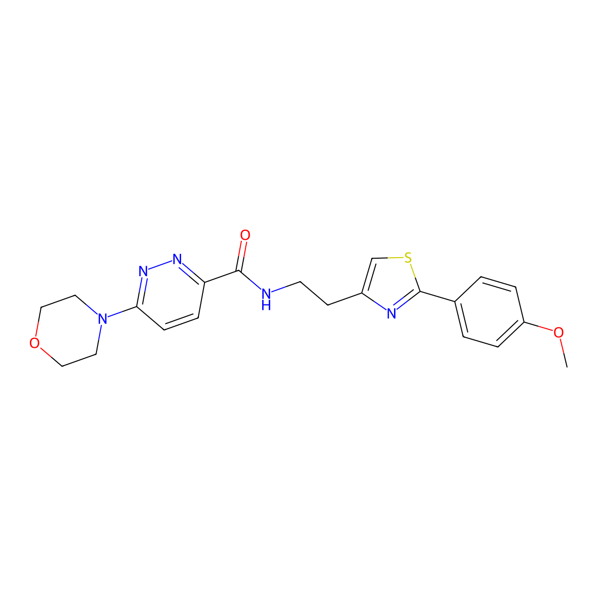 N-(2-(2-(4-methoxyphenyl)thiazol-4-yl)ethyl)-6-morpholinopyridazine-3-carboxamide molecular structure, CAS 1396565-57-3
