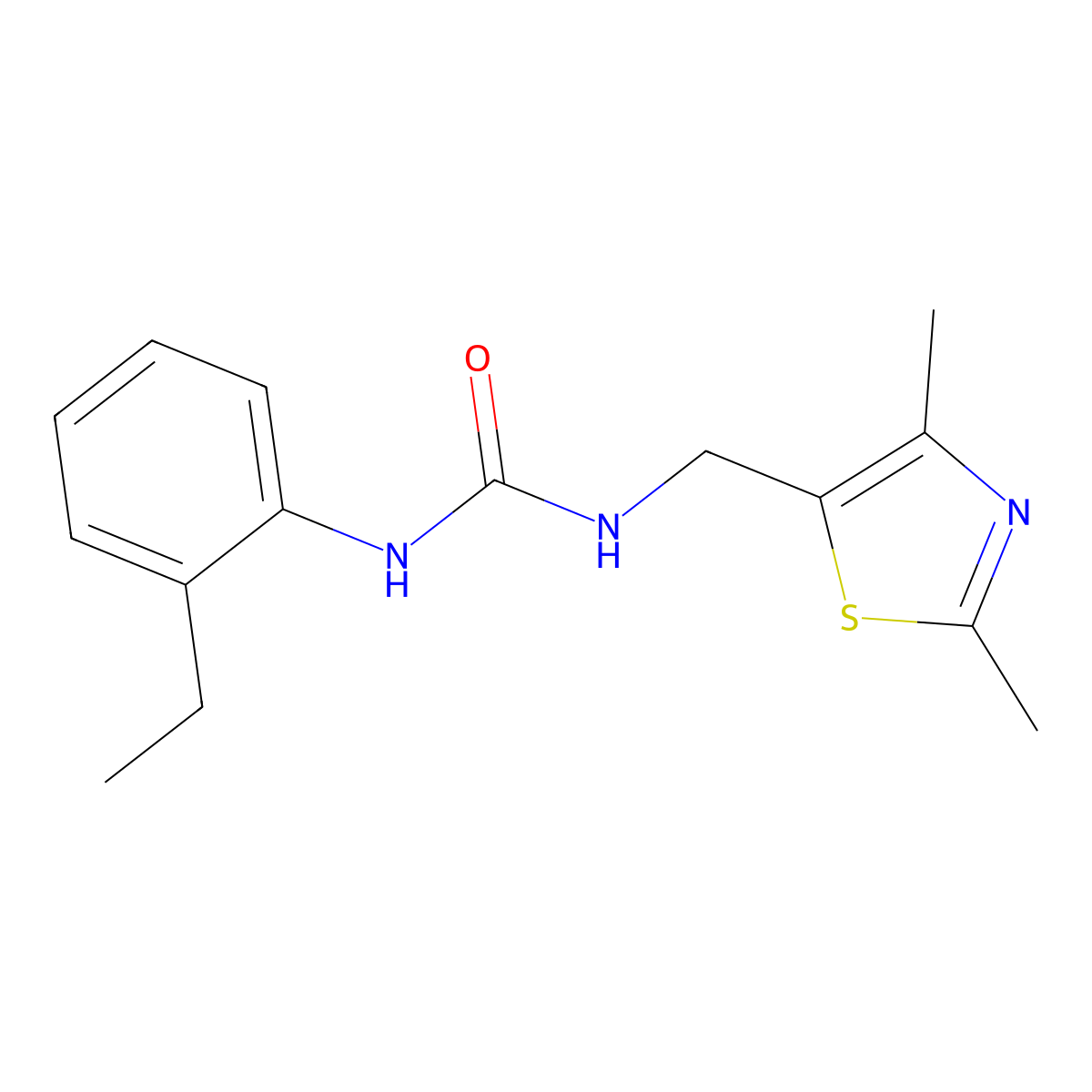 1-((2,4-Dimethylthiazol-5-yl)methyl)-3-(2-ethylphenyl)urea molecular structure, CAS 1396565-70-0
