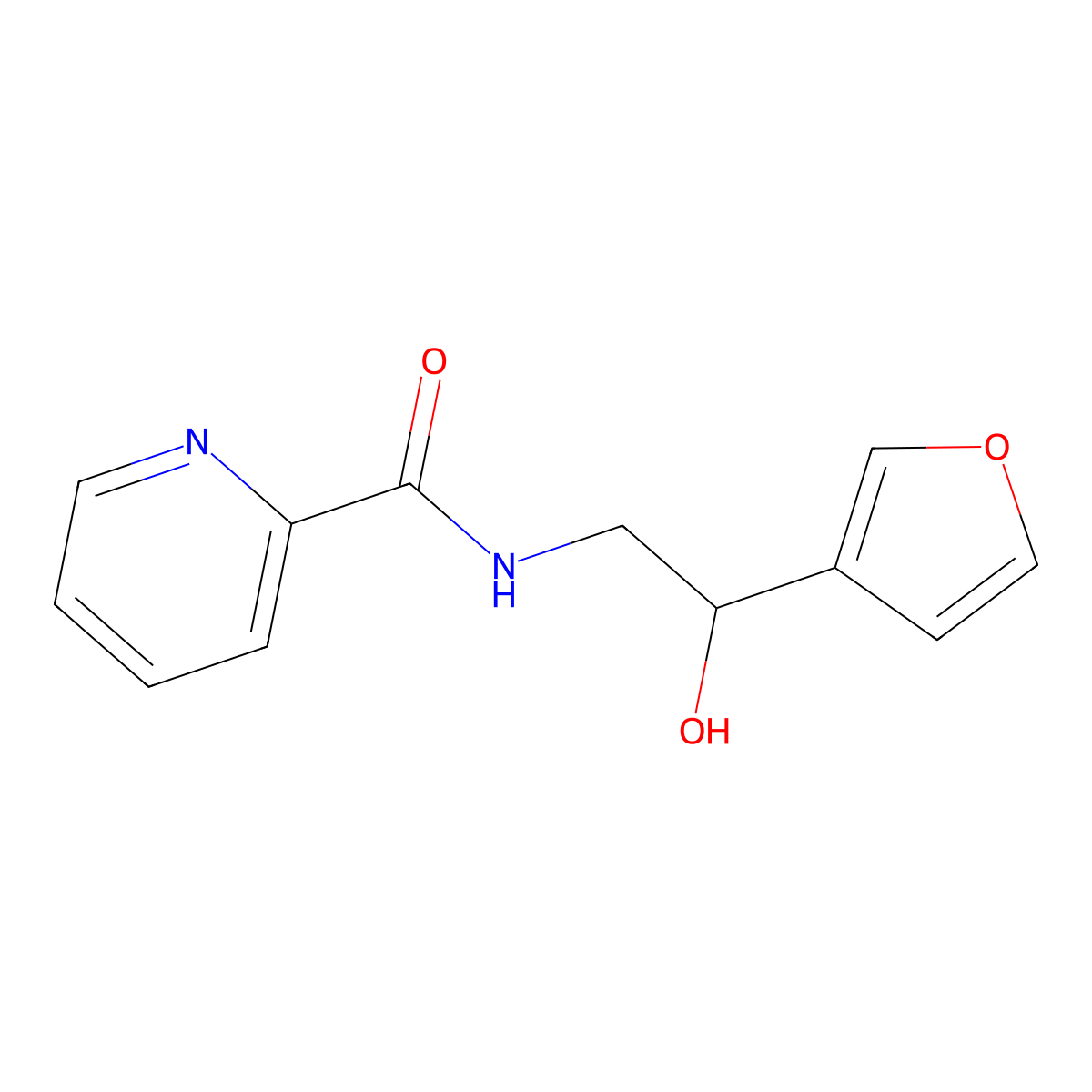 N-(2-(furan-3-yl)-2-hydroxyethyl)picolinamide molecular structure, CAS 1396567-68-2