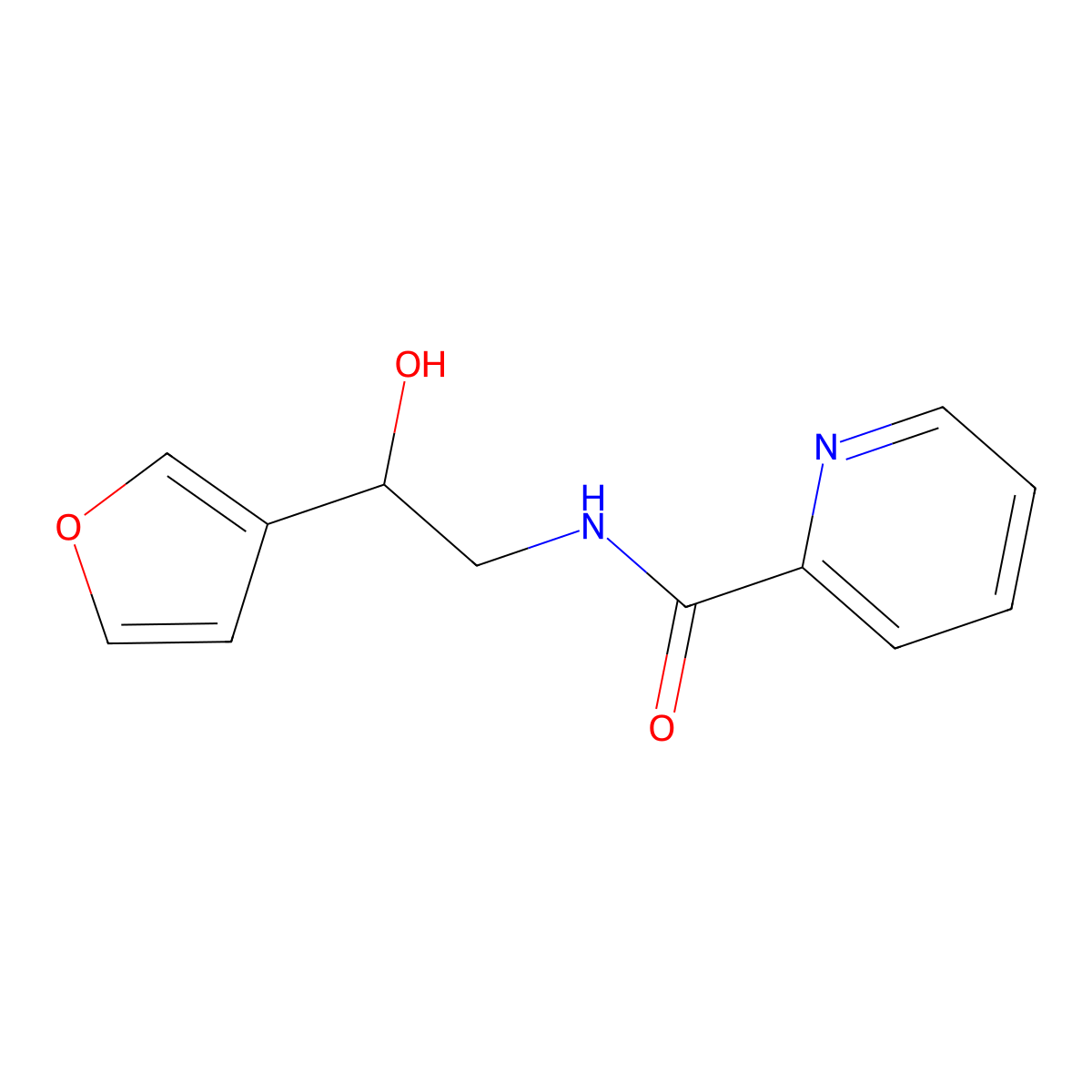 N-(2-(furan-3-yl)-2-hydroxyethyl)picolinamide molecular structure, CAS 1396567-68-2