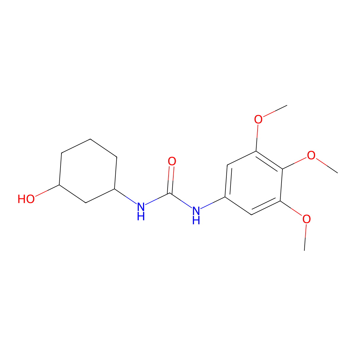 1-(3-Hydroxycyclohexyl)-3-(3,4,5-trimethoxyphenyl)urea molecular structure, CAS 1396567-69-3