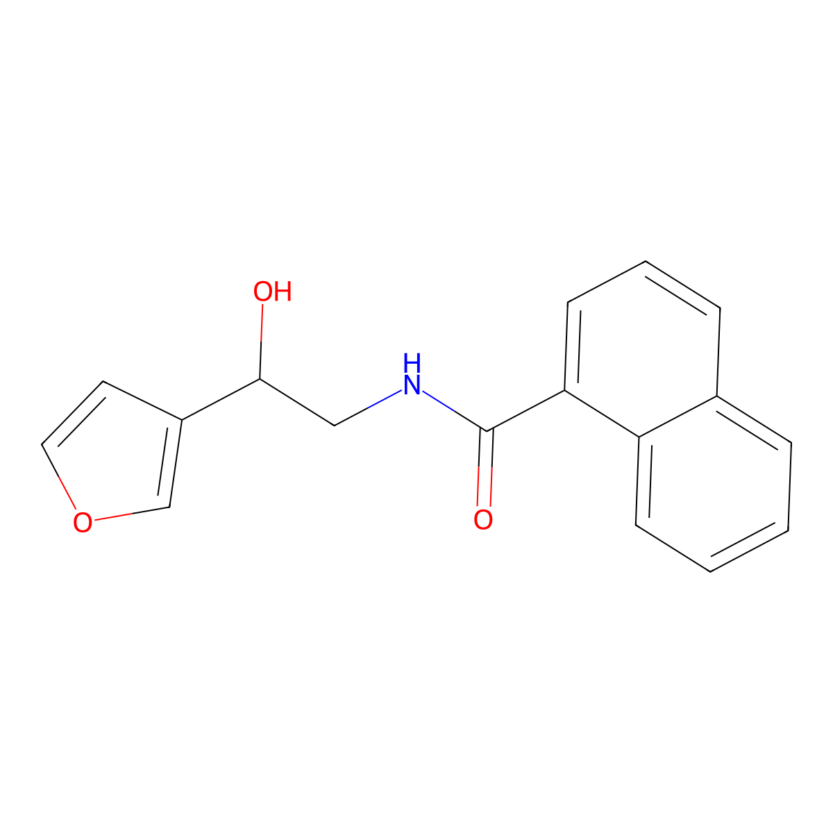 N-(2-(furan-3-yl)-2-hydroxyethyl)-1-naphthamide molecular structure, CAS 1396568-38-9