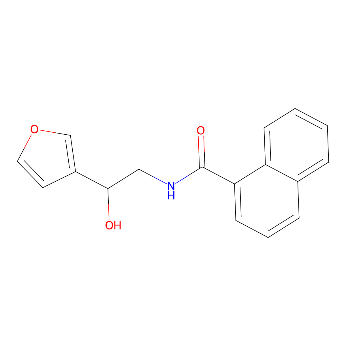 N-(2-(furan-3-yl)-2-hydroxyethyl)-1-naphthamide molecular structure, CAS 1396568-38-9