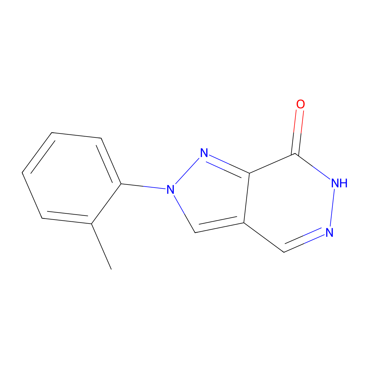 2-(O-Tolyl)-2H-pyrazolo[3,4-D]pyridazin-7(6H)-one molecular structure, CAS 1396572-28-3