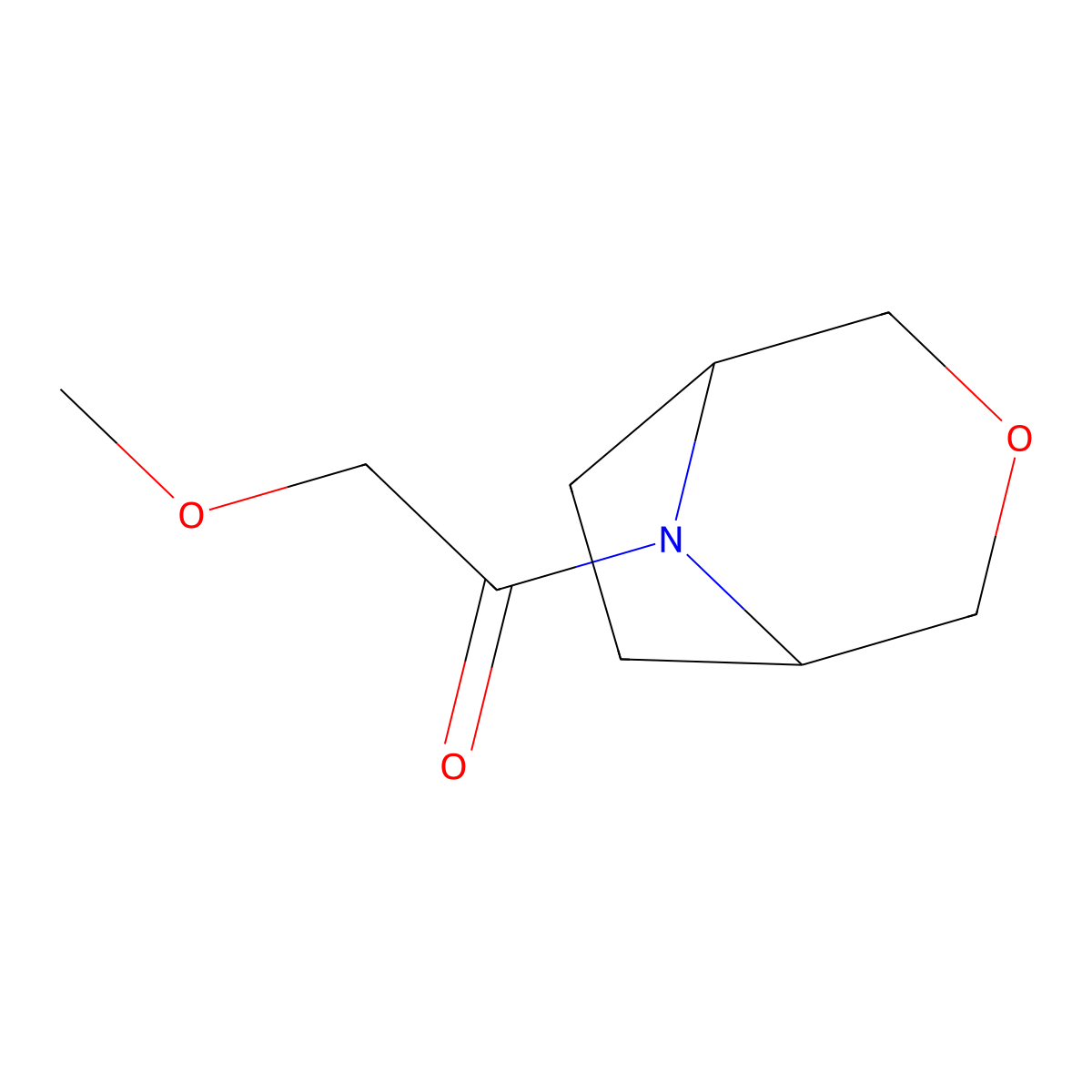 1-((1R,5S)-3-oxa-8-azabicyclo[3.2.1]octan-8-yl)-2-methoxyethanone molecular structure, CAS 1396573-80-0