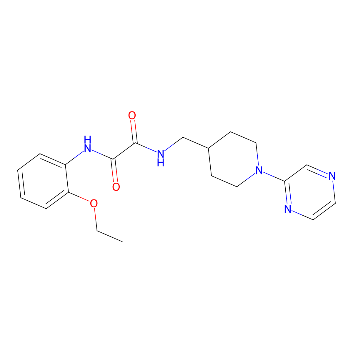 N1-(2-ethoxyphenyl)-N2-((1-(pyrazin-2-yl)piperidin-4-yl)methyl)oxalamide molecular structure, CAS 1396575-95-3
