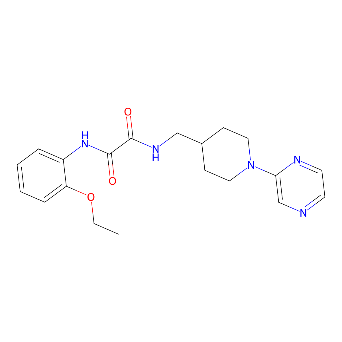 N1-(2-ethoxyphenyl)-N2-((1-(pyrazin-2-yl)piperidin-4-yl)methyl)oxalamide molecular structure, CAS 1396575-95-3