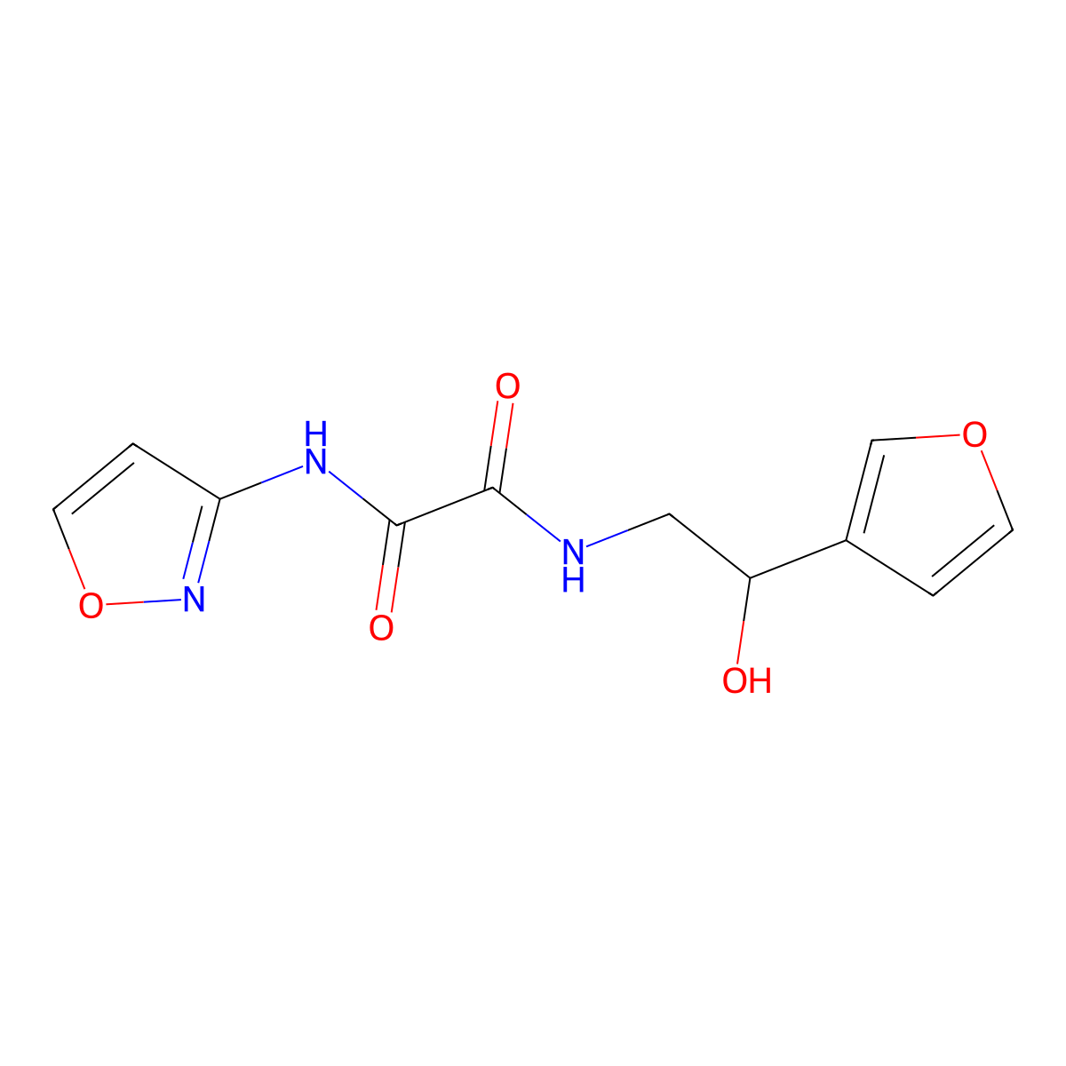 N1-(2-(furan-3-yl)-2-hydroxyethyl)-N2-(isoxazol-3-yl)oxalamide molecular structure, CAS 1396575-96-4