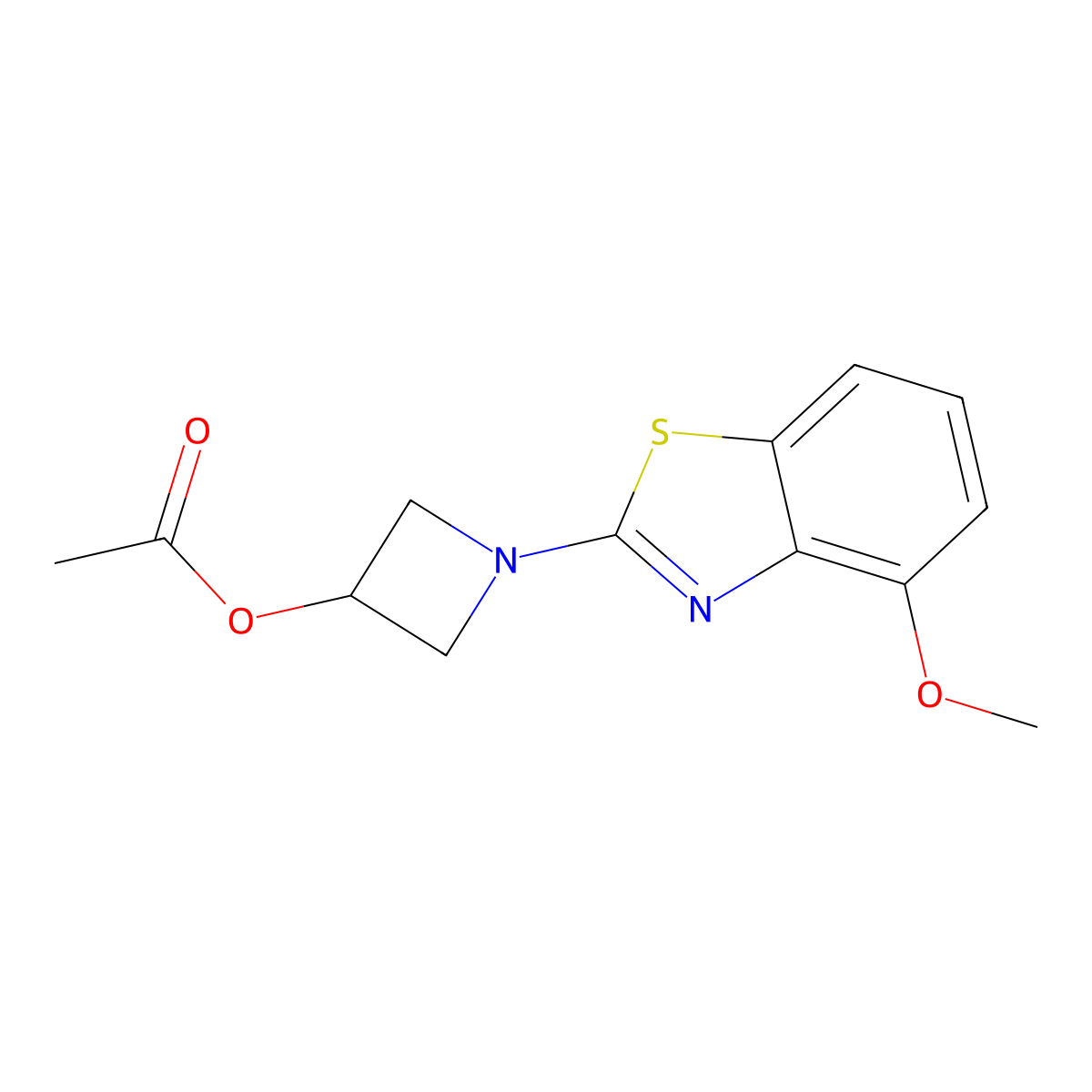 1-(4-Methoxybenzo[d]thiazol-2-yl)azetidin-3-yl acetate molecular structure, CAS 1396577-68-6