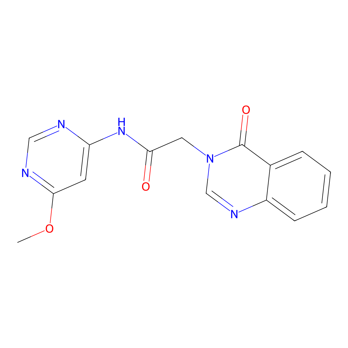 N-(6-methoxypyrimidin-4-yl)-2-(4-oxoquinazolin-3(4H)-yl)acetamide molecular structure, CAS 1396580-59-8