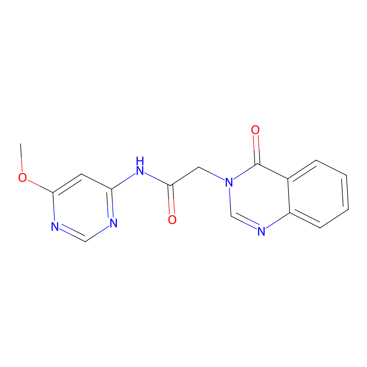 N-(6-methoxypyrimidin-4-yl)-2-(4-oxoquinazolin-3(4H)-yl)acetamide molecular structure, CAS 1396580-59-8
