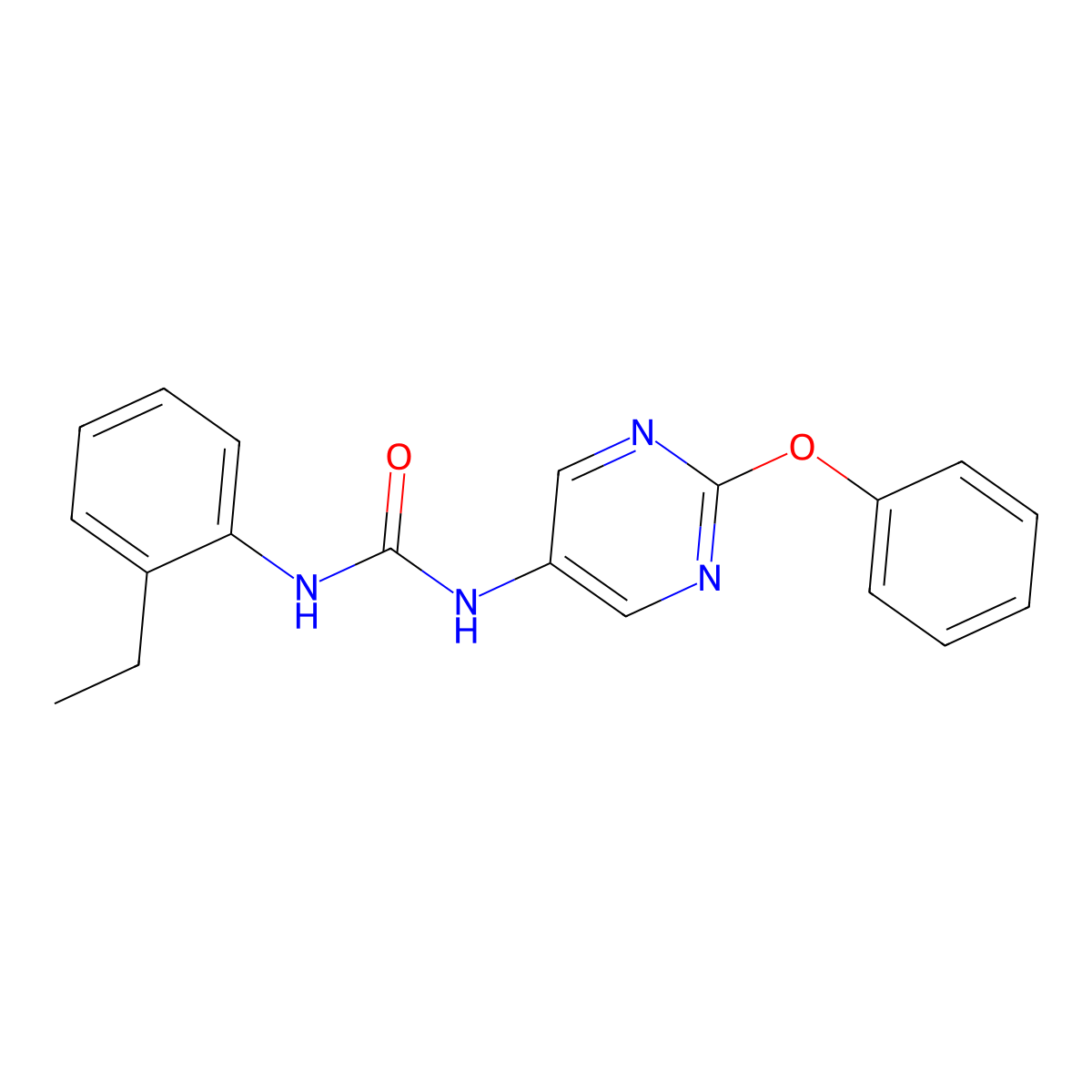 1-(2-Ethylphenyl)-3-(2-phenoxypyrimidin-5-yl)urea molecular structure, CAS 1396581-12-6