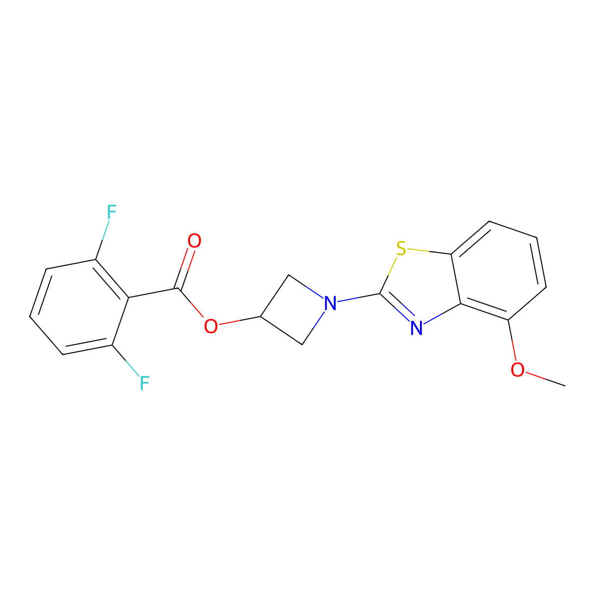 1-(4-Methoxybenzo[d]thiazol-2-yl)azetidin-3-yl 2,6-difluorobenzoate molecular structure, CAS 1396625-58-3