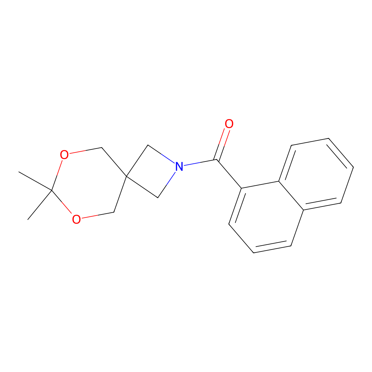 (7,7-Dimethyl-6,8-dioxa-2-azaspiro[3.5]nonan-2-yl)(naphthalen-1-yl)methanone molecular structure, CAS 1396626-01-9