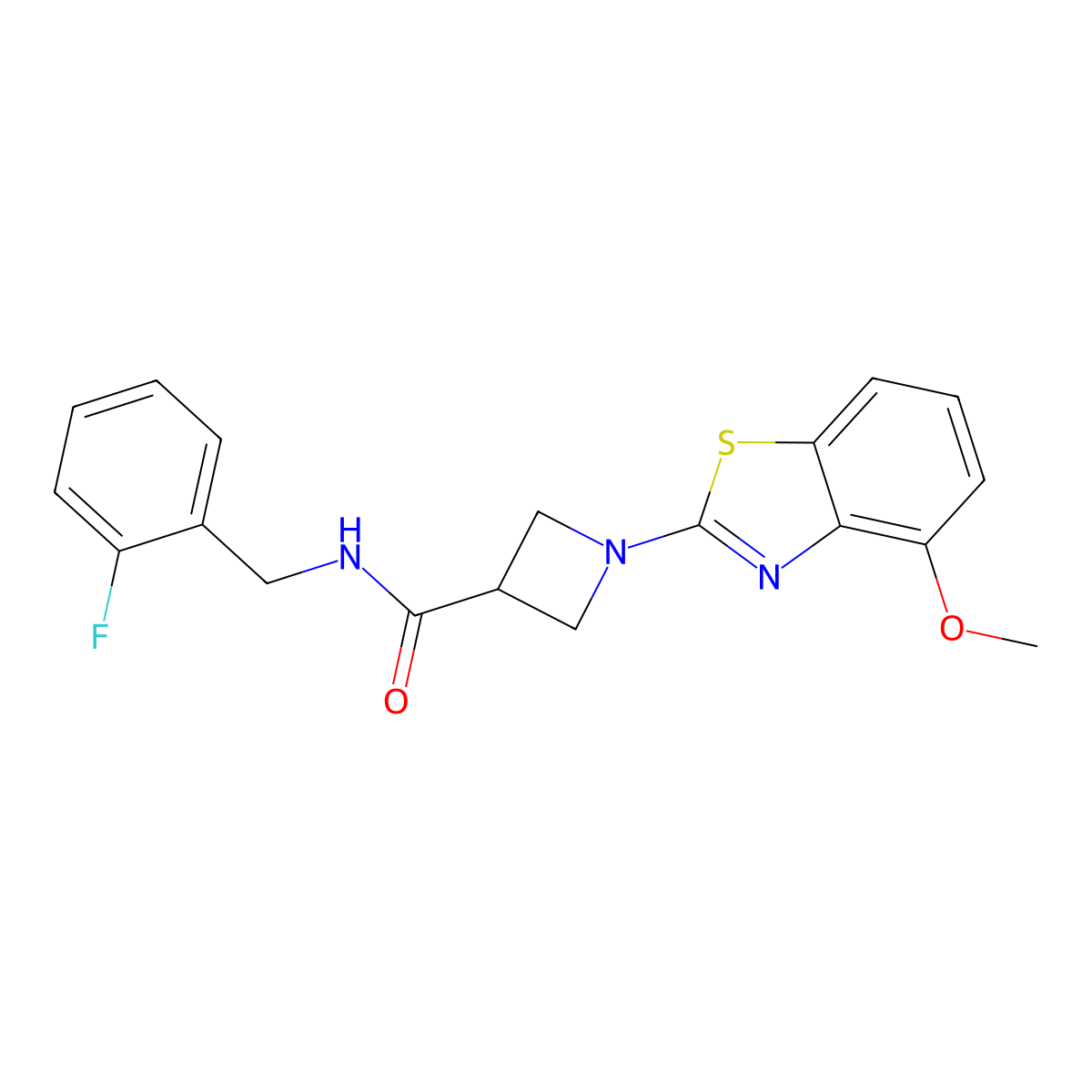 N-(2-fluorobenzyl)-1-(4-methoxybenzo[d]thiazol-2-yl)azetidine-3-carboxamide molecular structure, CAS 1396626-49-5